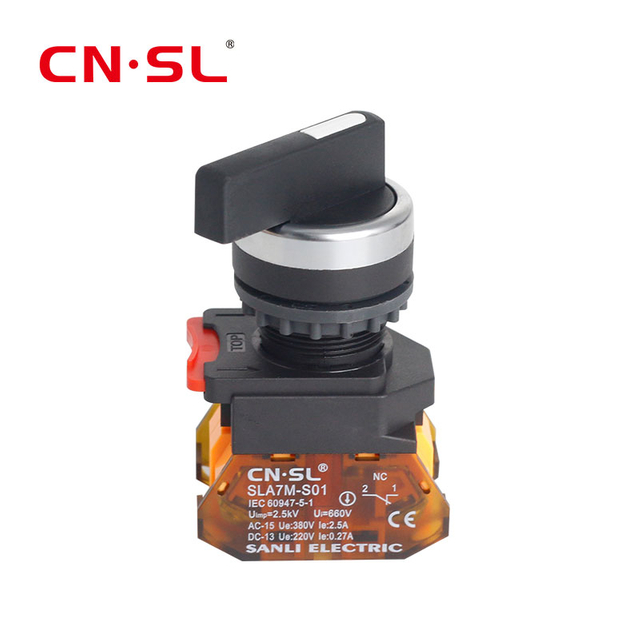 2NO 3-Positionen-Selbstverriegelungs- oder Selbstrückstellungs-Wahlknopfschalter 10A/660V-Drehschalter