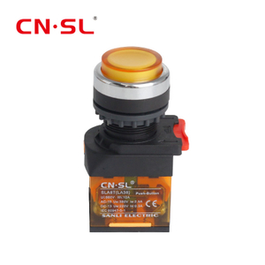 22 mm wasserdichter, kurzzeitiger Reset-hoher/flacher runder Kunststoff-Drucktastenschalter